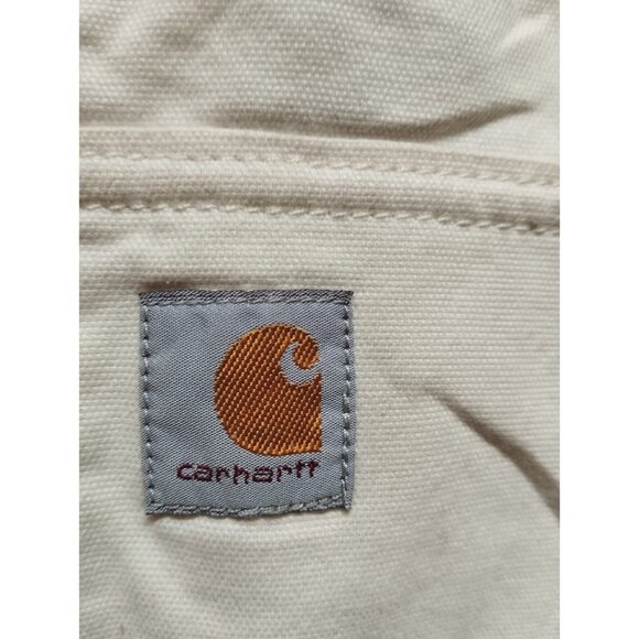 Carhartt Jacket Girls Youth L 12-14 White Canvas Bomber Rugged Flex Full Zip - Picture 8 of 8